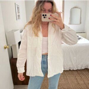 Revolve x FLLM White Button Down Shirt